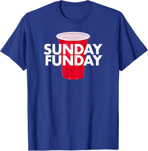 Sunday Funday - Day Drinking Red Cup Beer Alcohol Football T-Shirt - T-Shirt | Royal