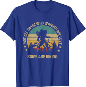 Vintage Bigfoot Funny Hiker Hiking Outdoor T-Shirt - T-Shirt | Royal
