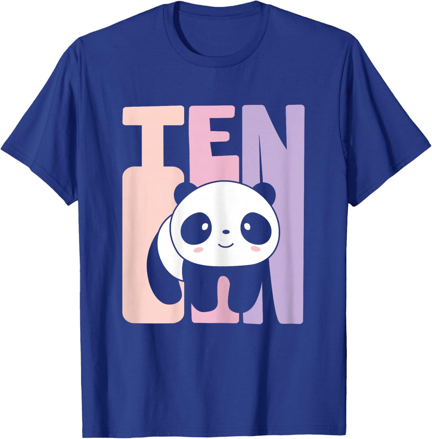 10th Birthday Girl Cute Panda Panda Bear 10 Years Old T-Shirt - T-Shirt | Royal