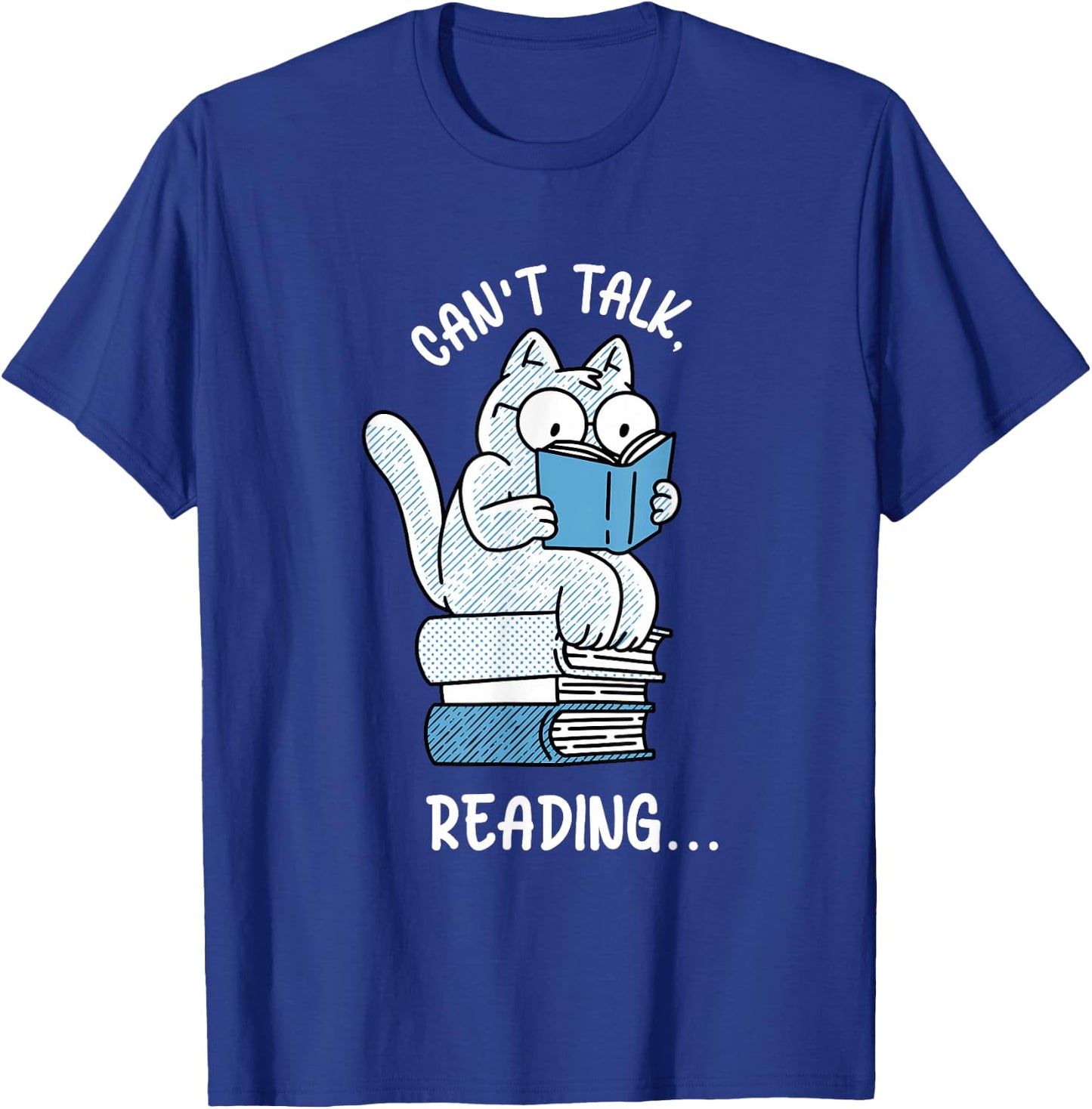 Can't Talk I'm Reading Right Now Word Books T-Shirt - T-Shirt | Royal