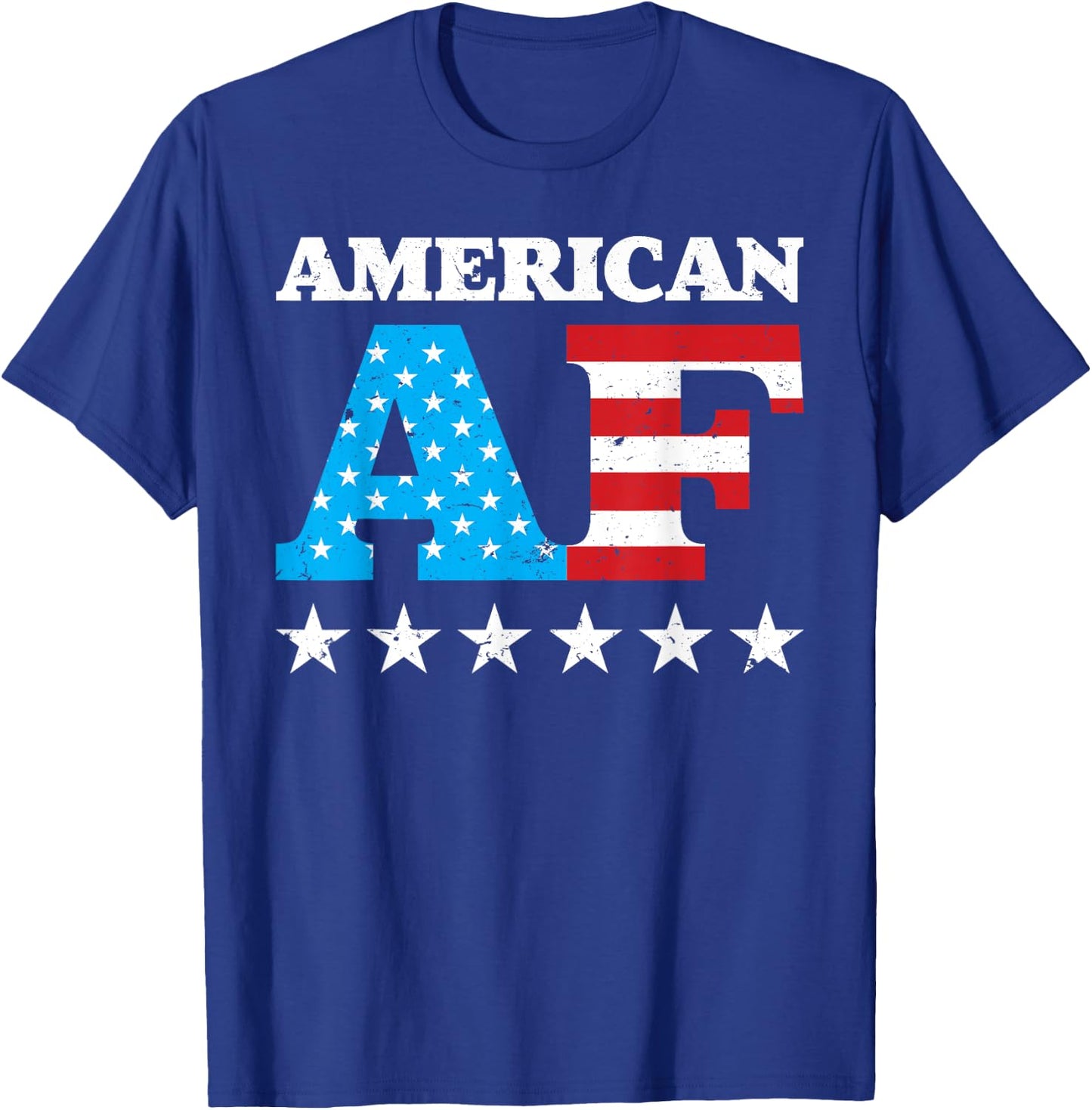 4th Of July American AF USA Gift Women Men T-Shirt - T-Shirt | Royal