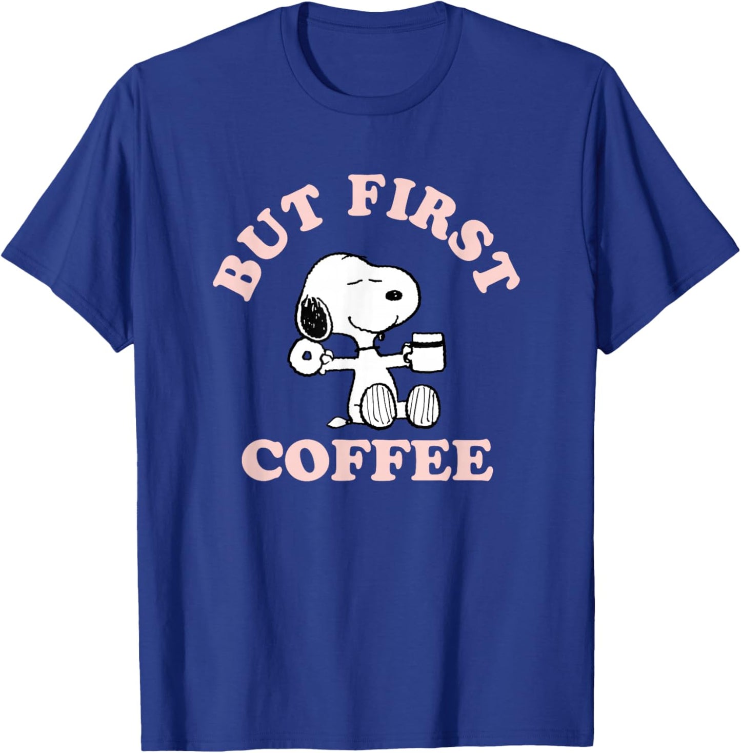 Peanuts But First Coffee Snoopy T-Shirt - T-Shirt | Royal