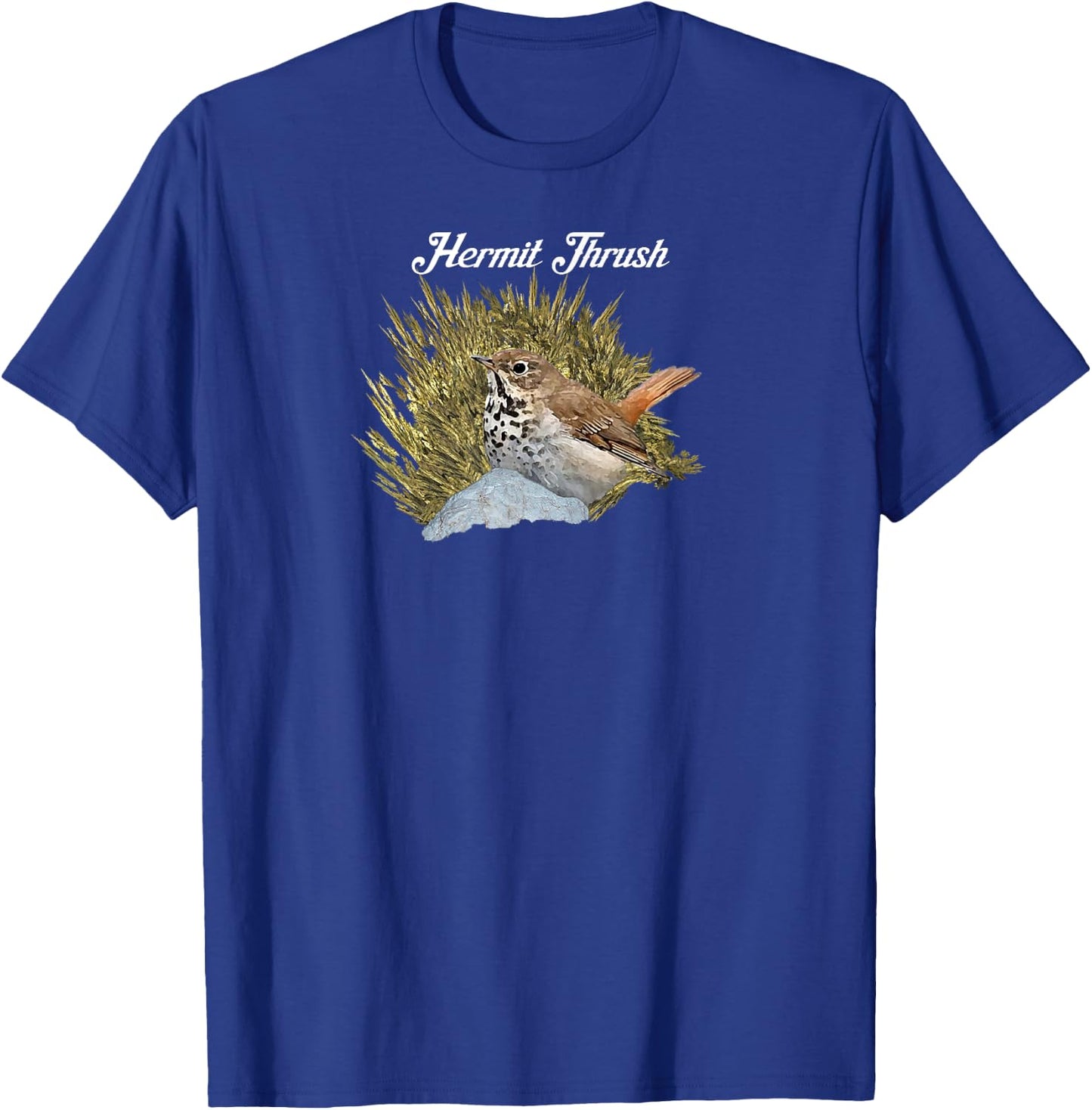 Hermit Thrush. Fractal. T-Shirt - T-Shirt | Royal