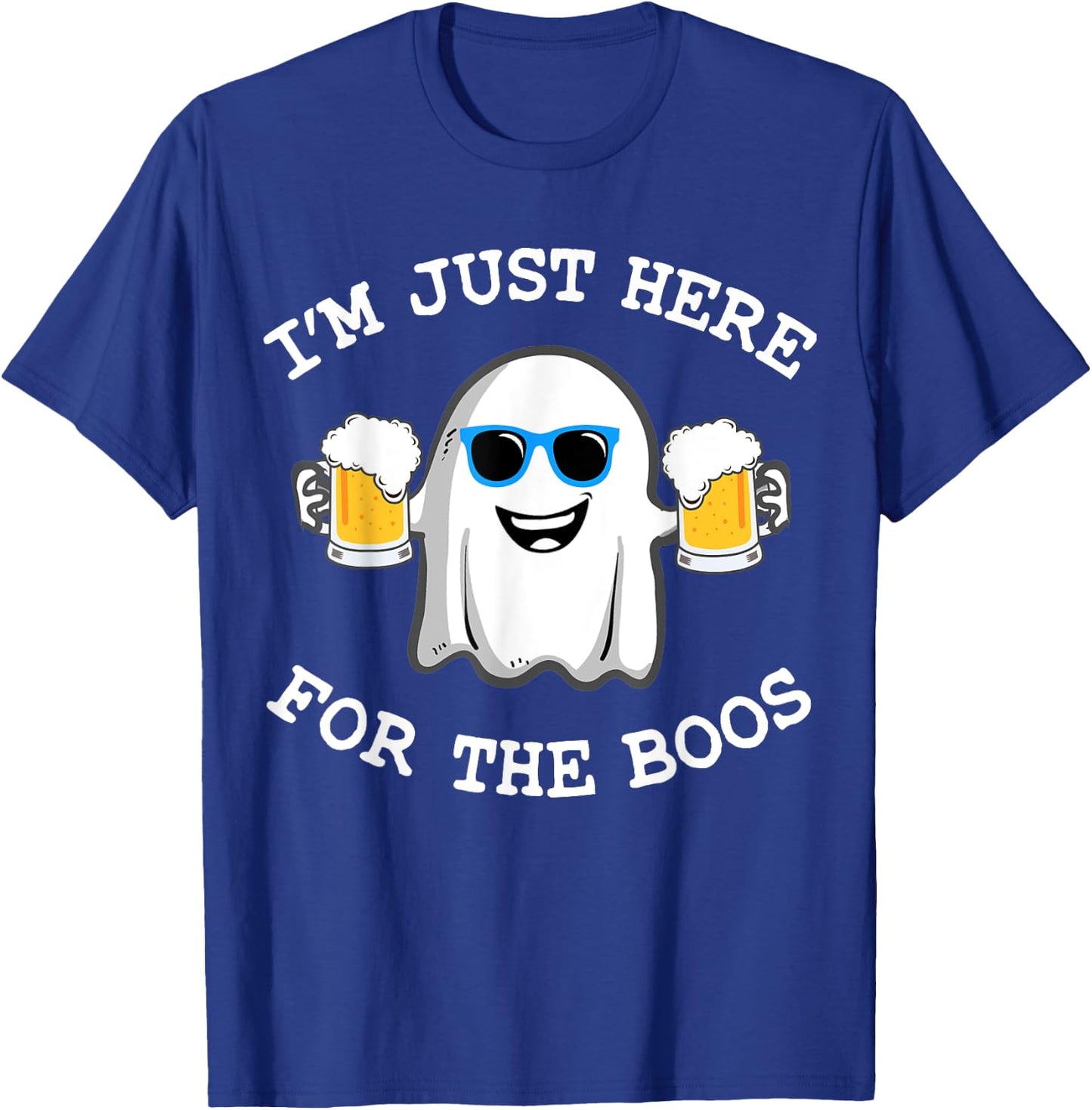 Funny Halloween I'm just here for the boos costume gift T-Shirt - T-Shirt | Royal