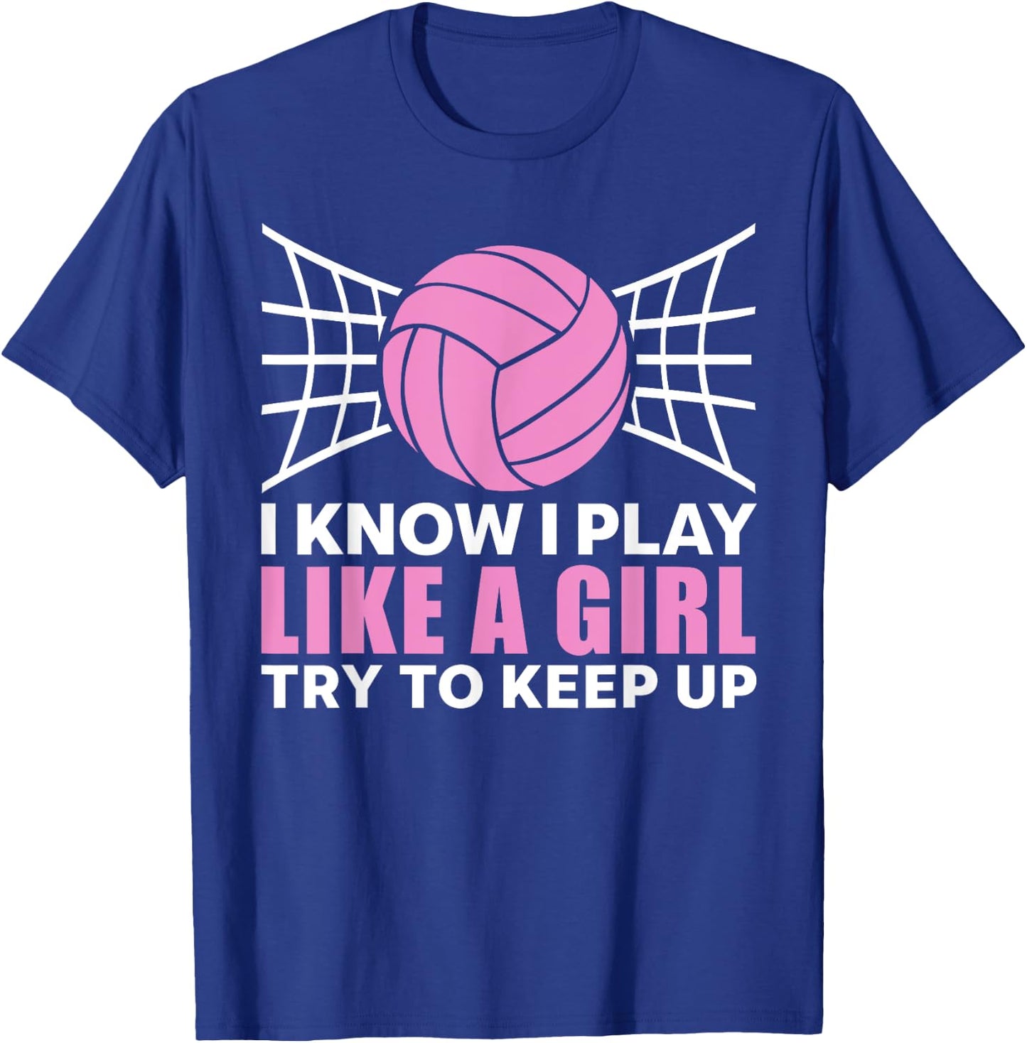 Cool Volleyball Girls Ladies Setter Libero Coach T-Shirt - T-Shirt | Royal