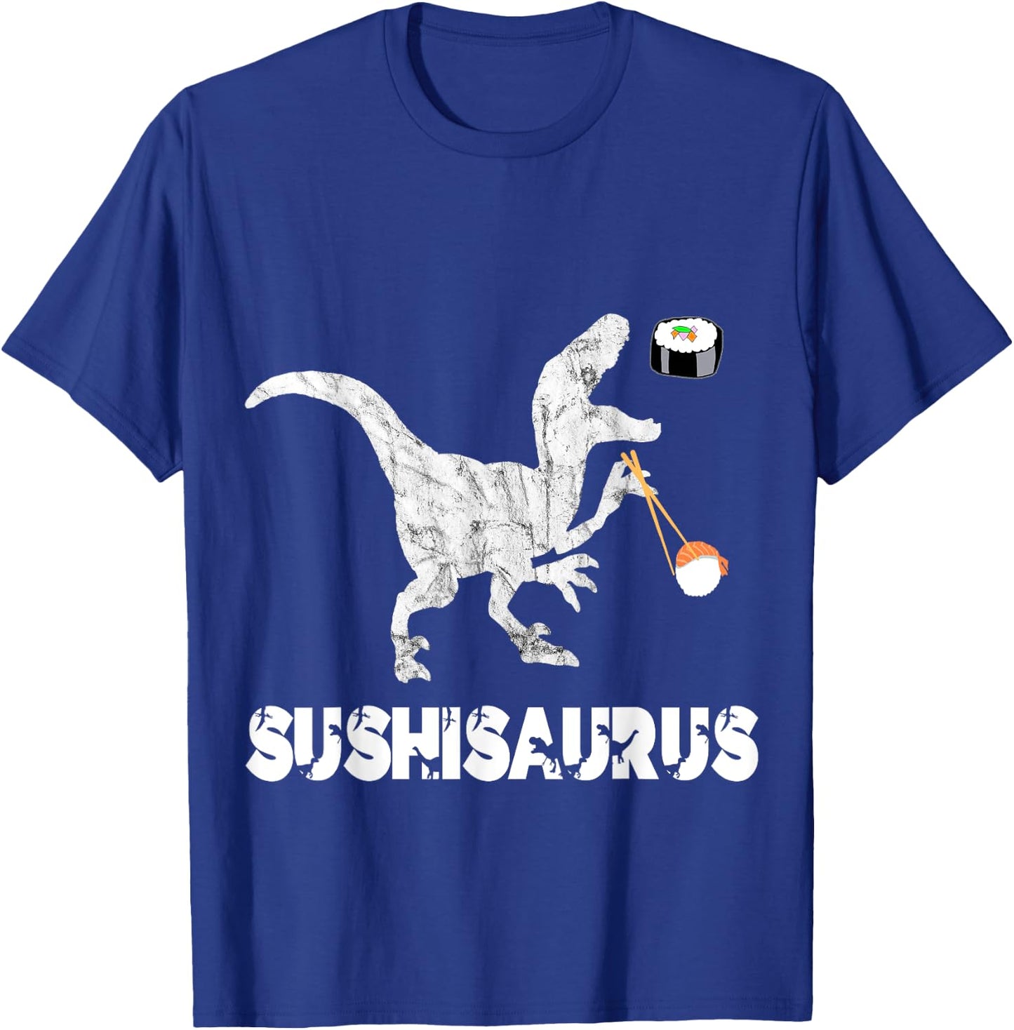 Sushi Dinosaurs Funny Japanese Foodie Dino Asian Food T-Rex T-Shirt - T-Shirt | Royal