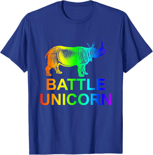 Battle Unicorn Funny Apparel T-Shirt - T-Shirt | Royal