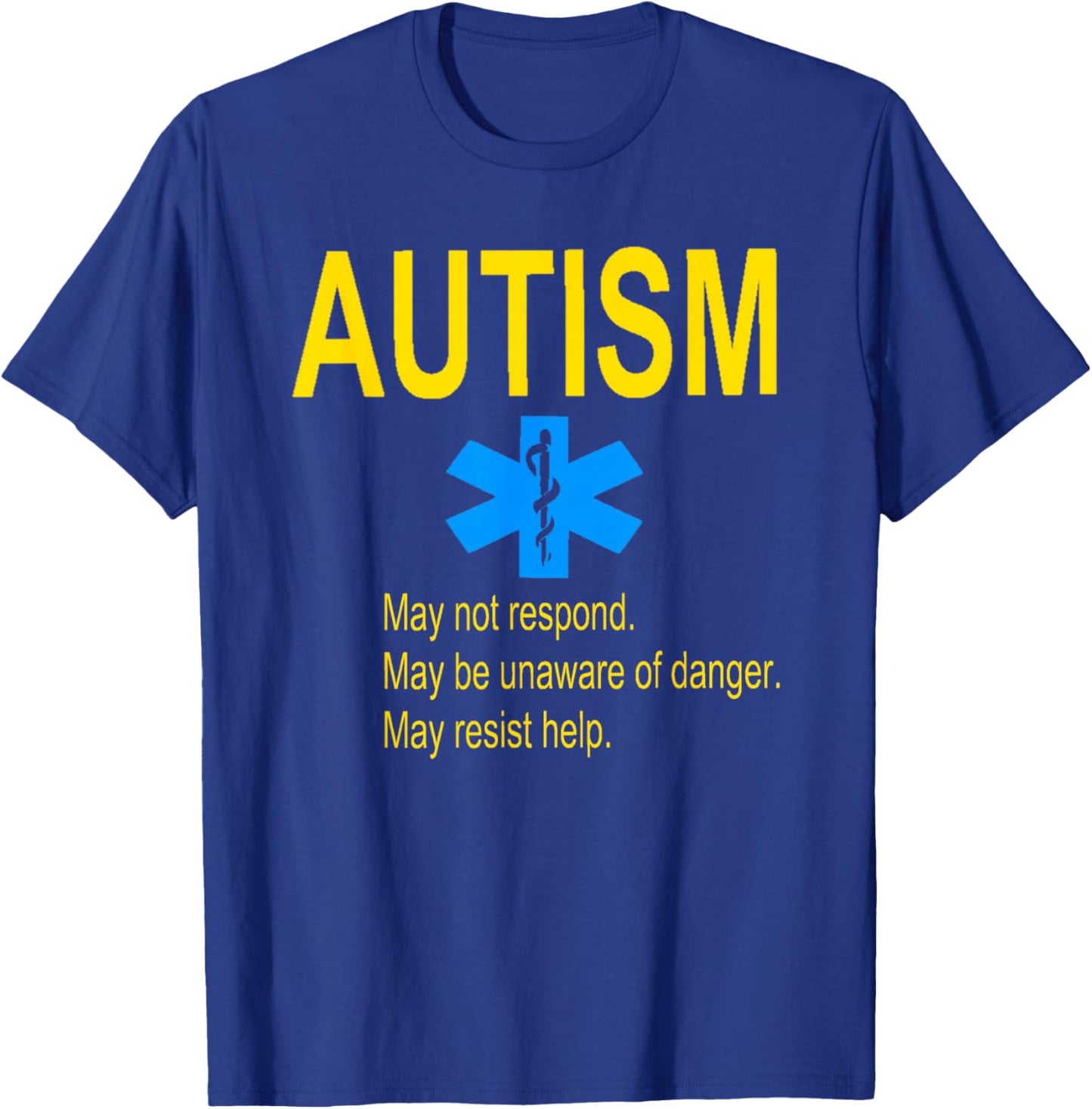Autism For Kids Medical Alert T-Shirt - T-Shirt | Royal