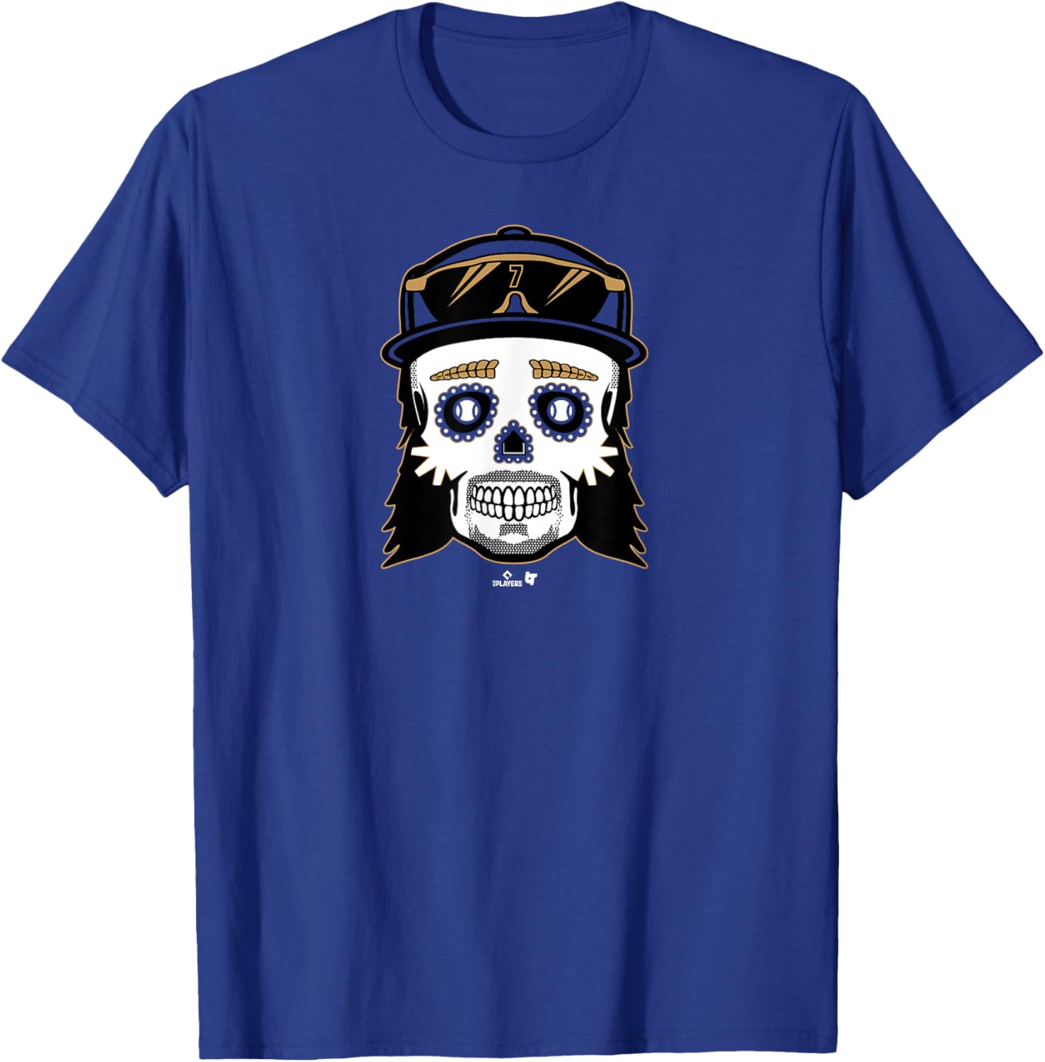 Corbin Carroll - Sugar Skull - Arizona Baseball T-Shirt - T-Shirt | Royal