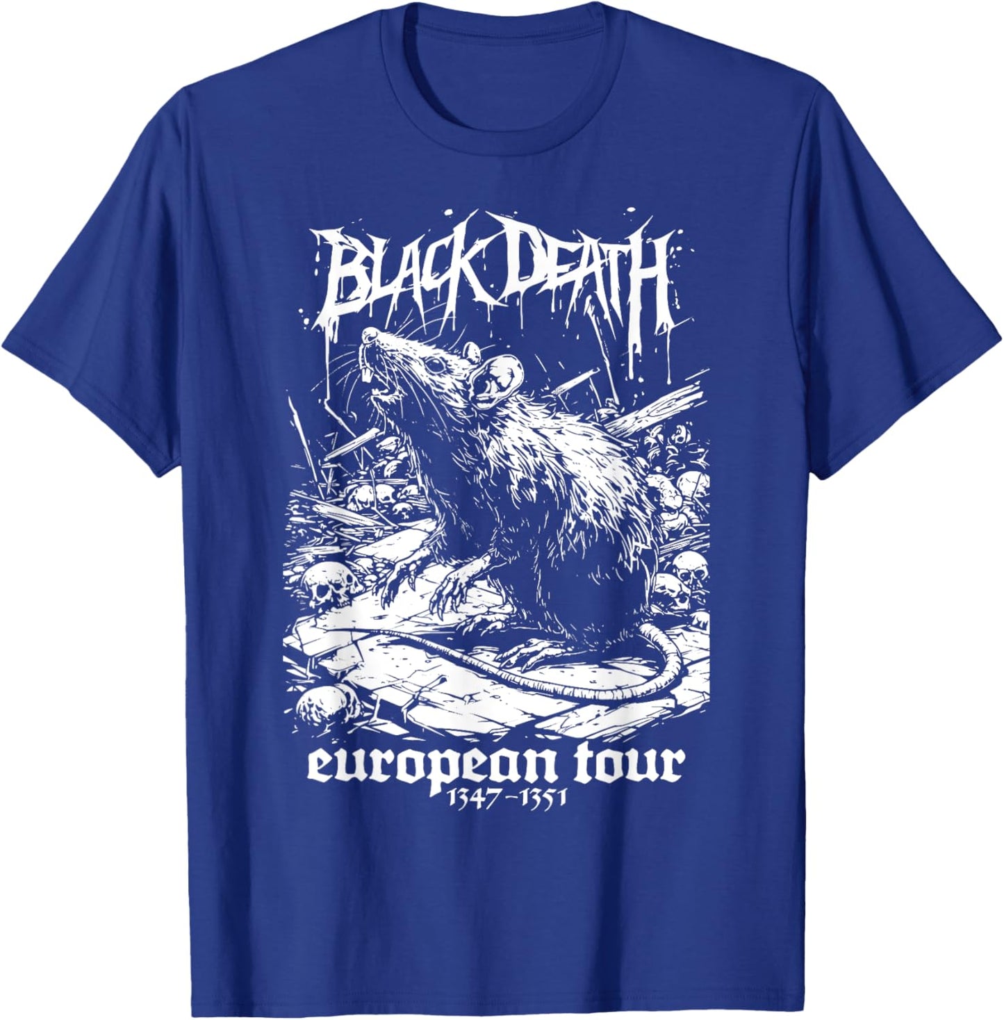Black Death European Tour Plague Rat Medieval History Goth T-Shirt - T-Shirt | Royal