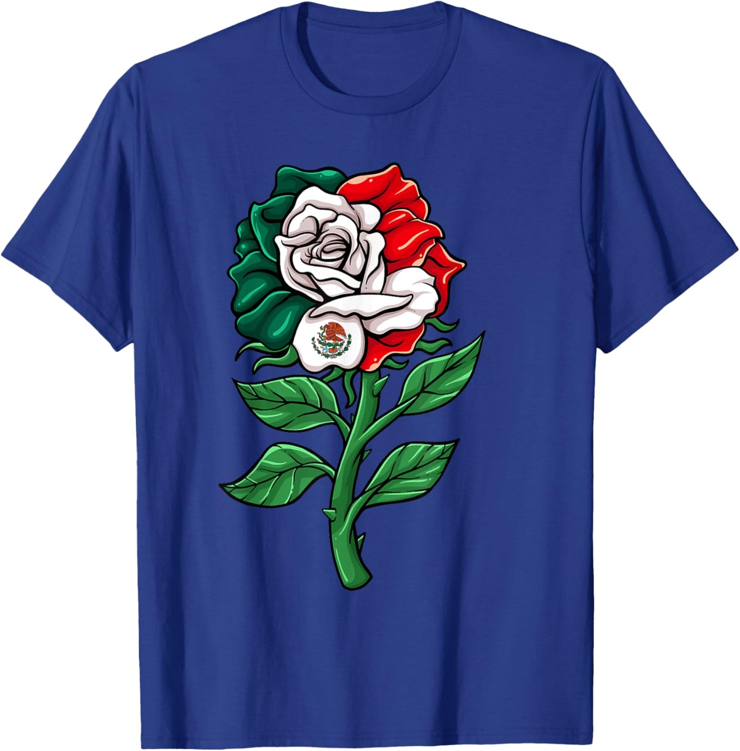Mexico Gift Rose Tijuana Mexican Hispanic Pride Poncho T-Shirt - T-Shirt | Royal