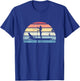 Retro Paddleboarding Girl with Dog Sunset Gift T-Shirt - T-Shirt | Royal