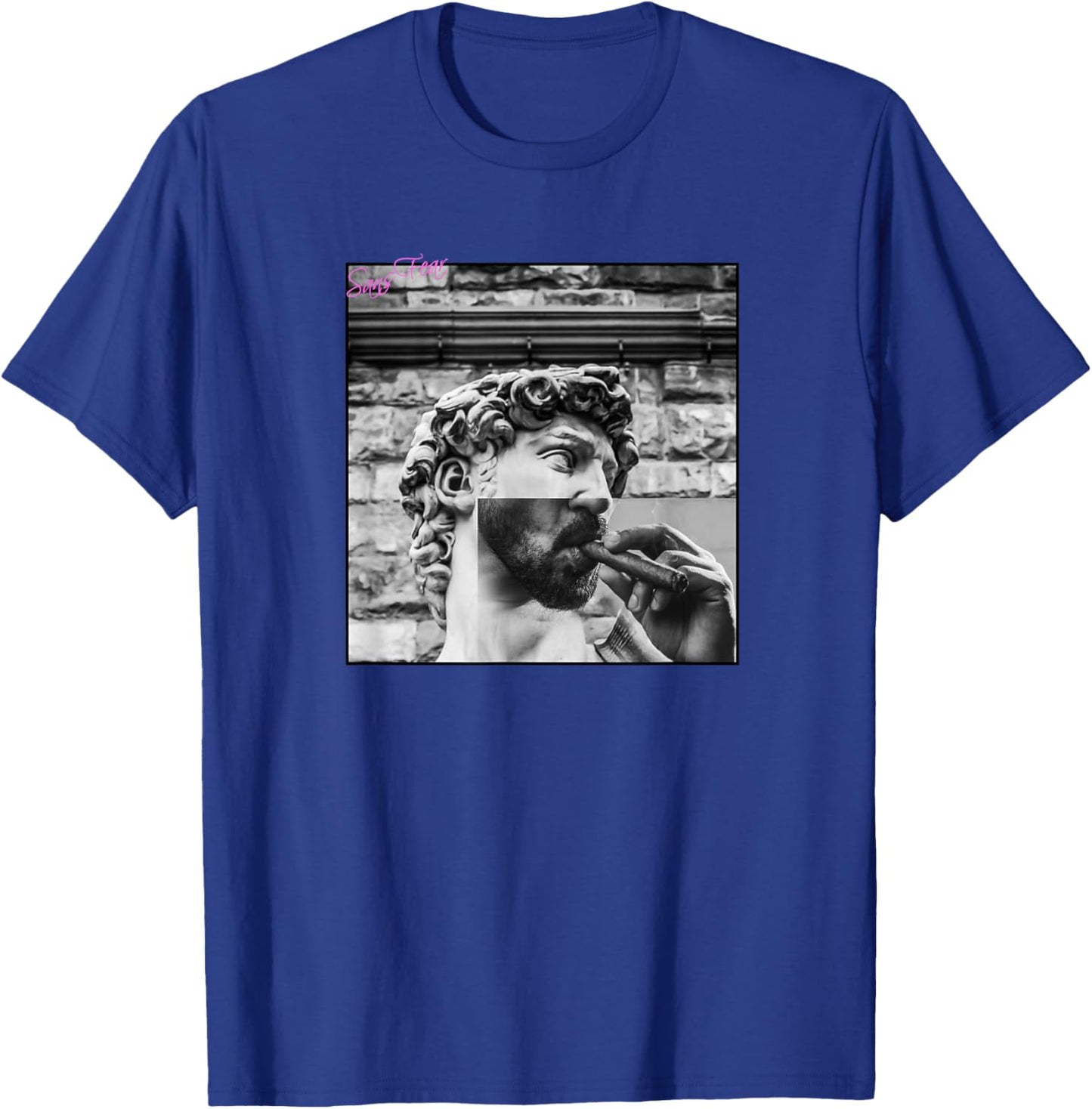 Bad David Michelangelo smoking cigar T-Shirt - T-Shirt | Royal