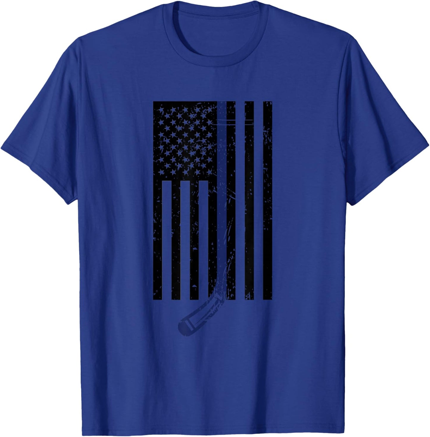 Thin Blue Line Hockey Flag T-Shirt - T-Shirt | Royal