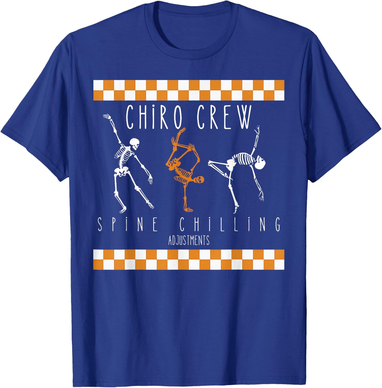 Skeleton Dancing Chiro Crew Chiropractor Halloween Costume T-Shirt - T-Shirt | Royal