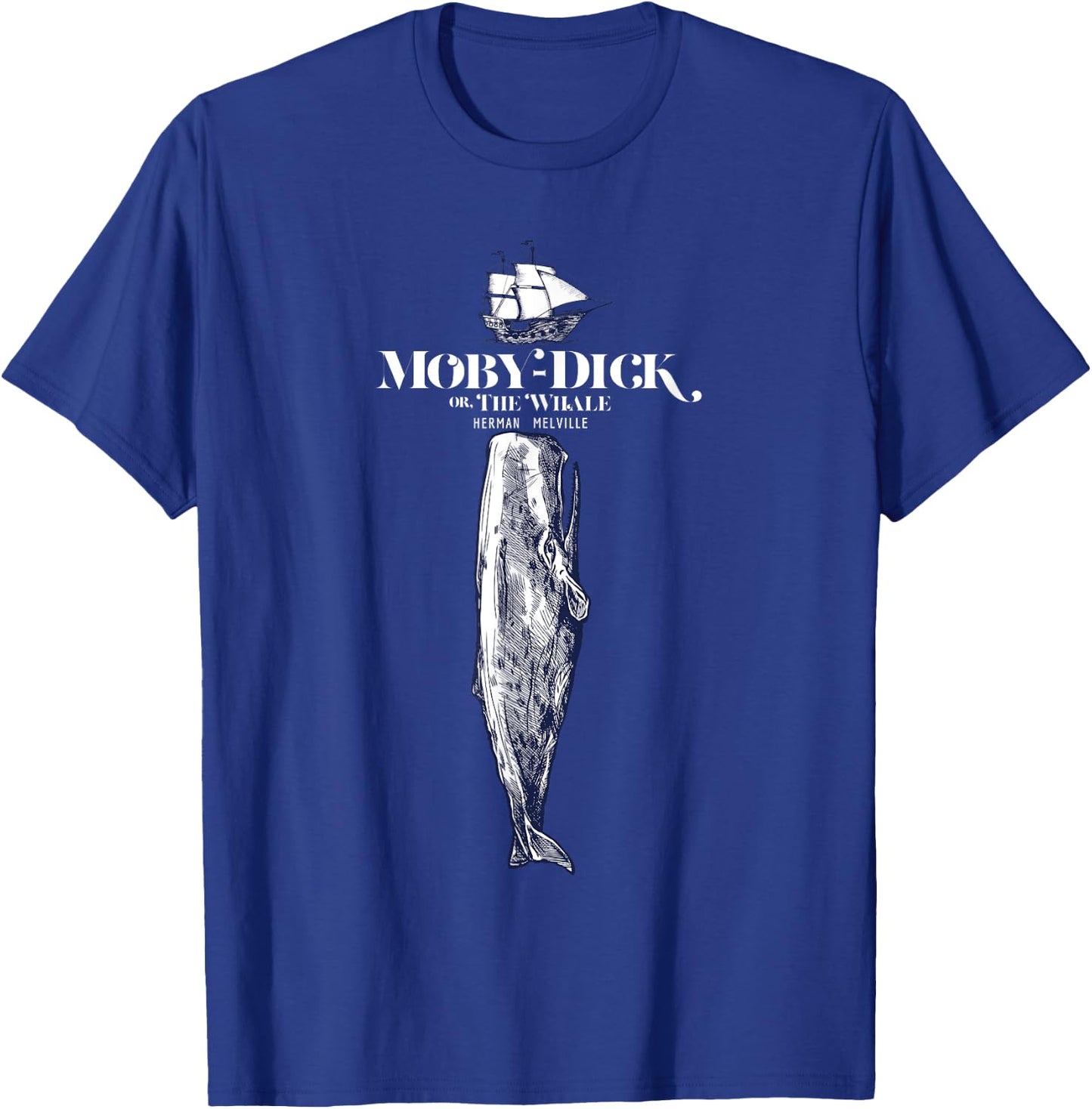 Moby Dick, Herman Melville whale literary gift T-Shirt - T-Shirt | Royal