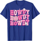 Howdy Southern Western Country Rodeo Pink Cowgirl Disco T-Shirt - T-Shirt | Royal