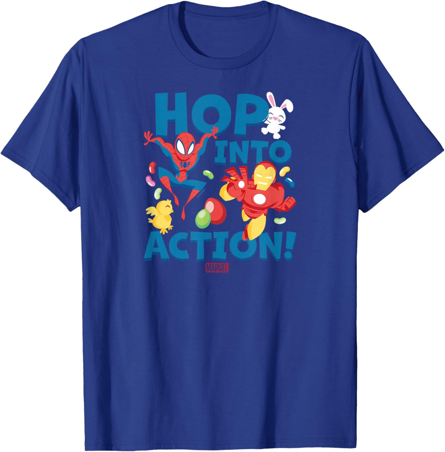 Marvel - Hop Into Action Easter T-Shirt - T-Shirt | Royal