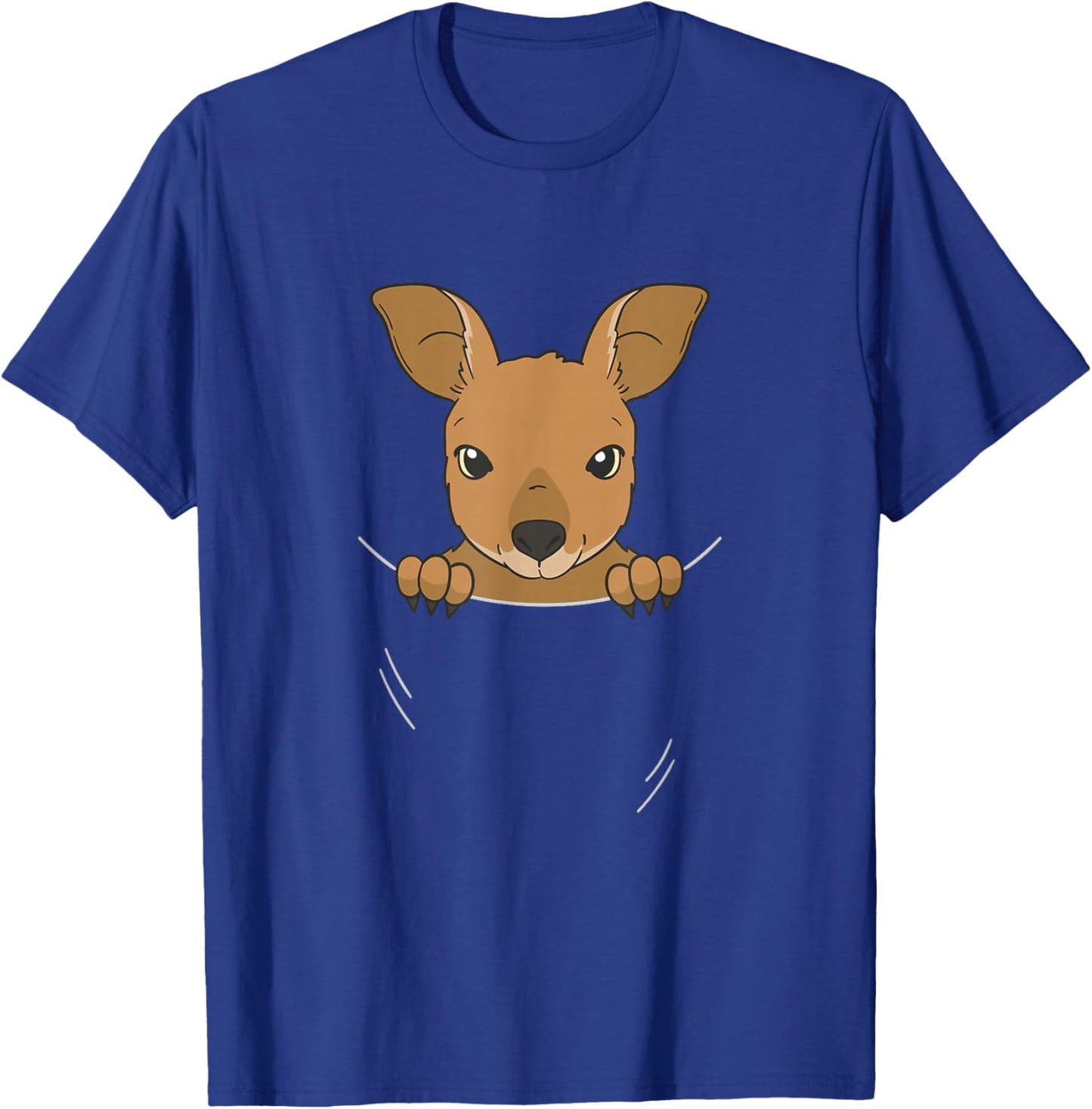 Cute Baby Kangaroo In Belly Bag T-Shirt - T-Shirt | Royal