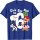 Oink Baa Moo I'm 6 Farm Theme Farm Animals 6th Birthday Gift T-Shirt - T-Shirt | Royal