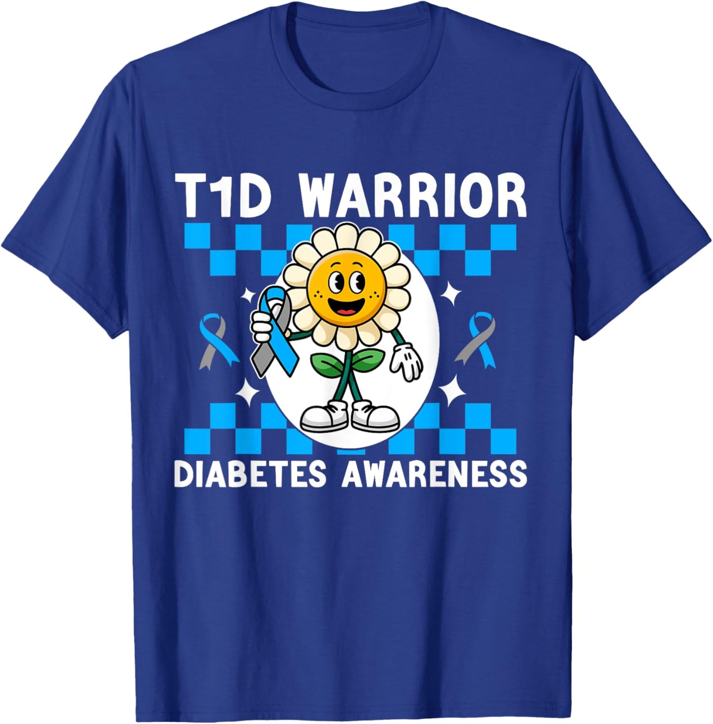 T1D Warrior Type 1 Diabetes Awareness Diabetic kids T-Shirt - T-Shirt | Royal
