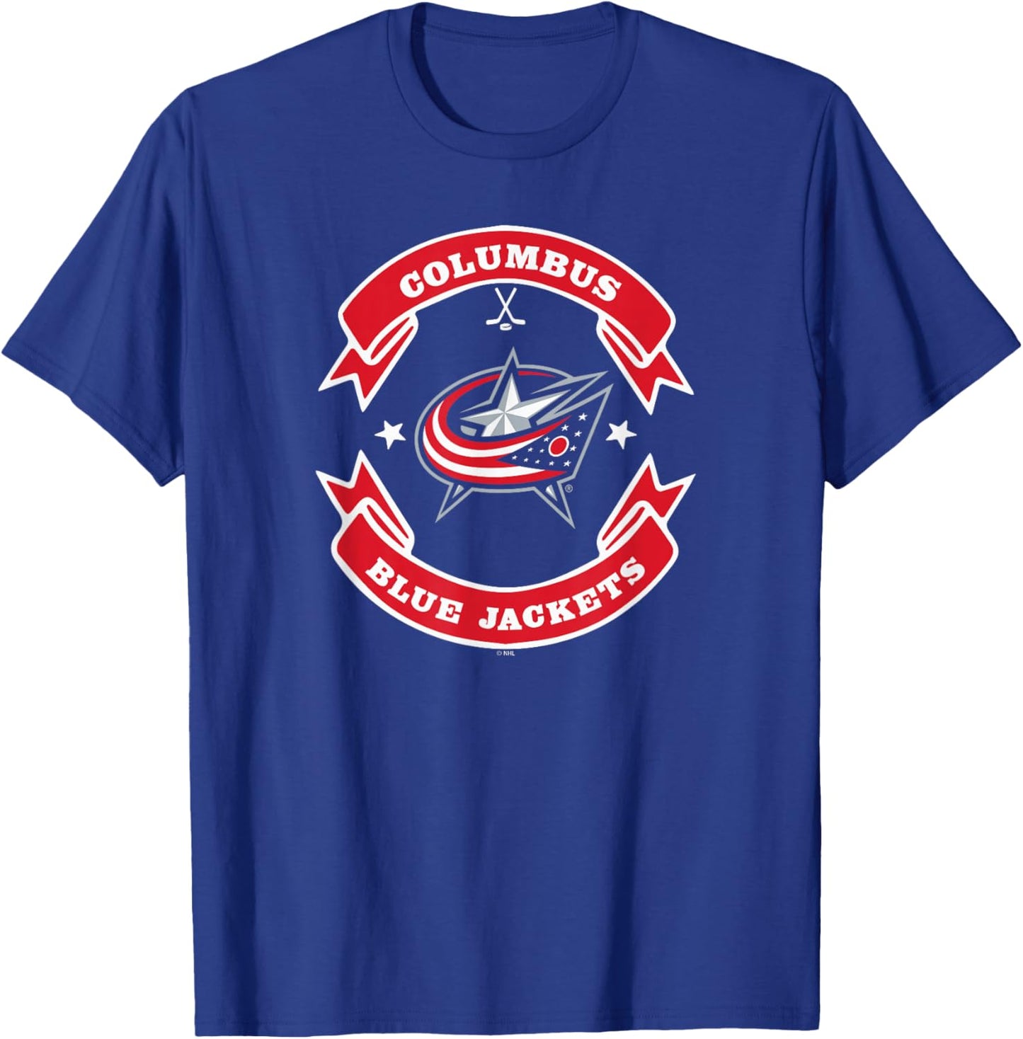 Columbus Blue Jackets Blaze Navy Officially Licensed T-Shirt - T-Shirt | Royal