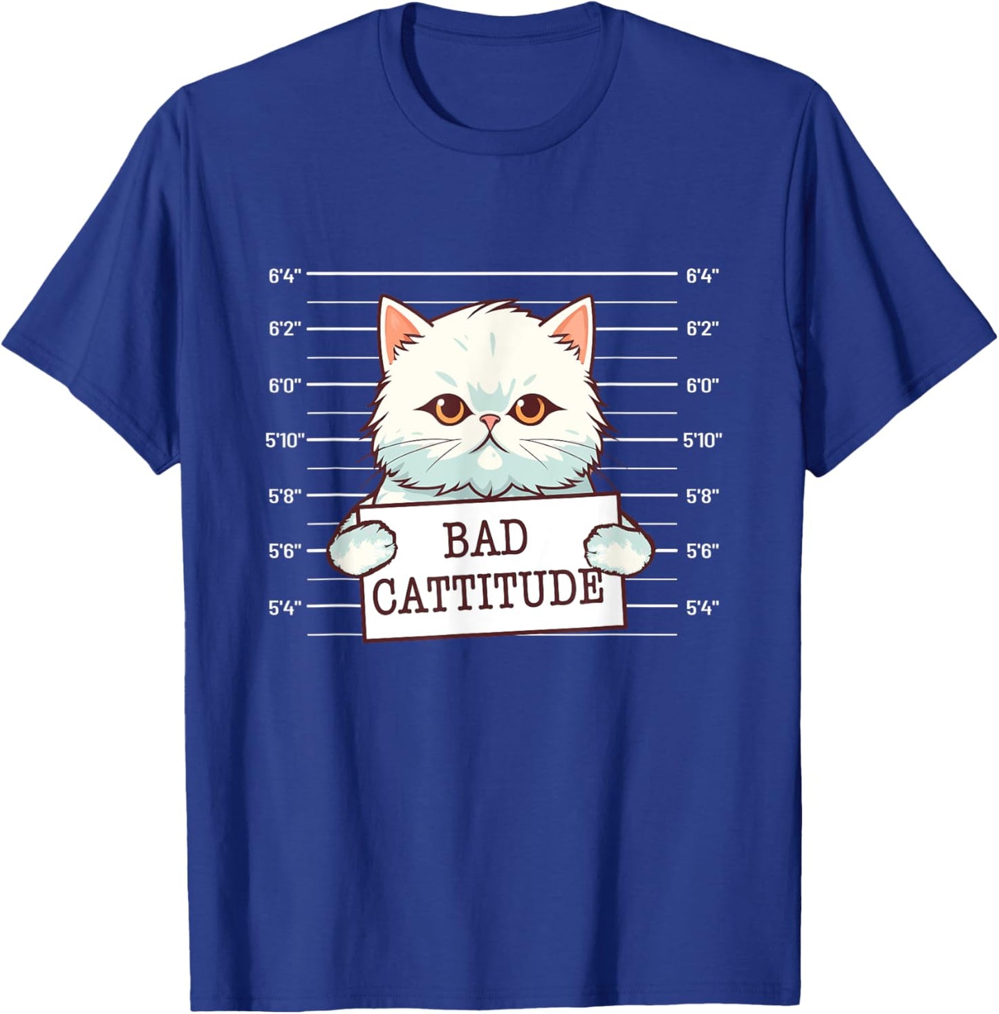 Bad Cattitude - Cat Lover Kitten Owner Kitty Women Girls Kids T-Shirt - T-Shirt | Royal