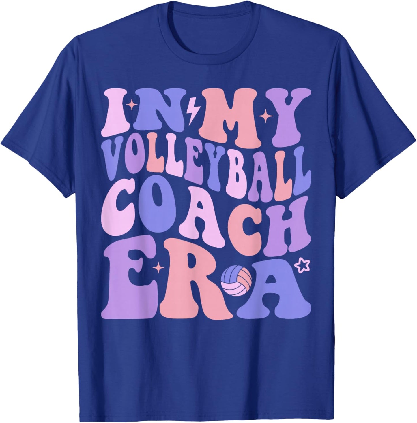In My Volleyball Coach Era Volleyball Lover Coach Sports T-Shirt - T-Shirt | Royal