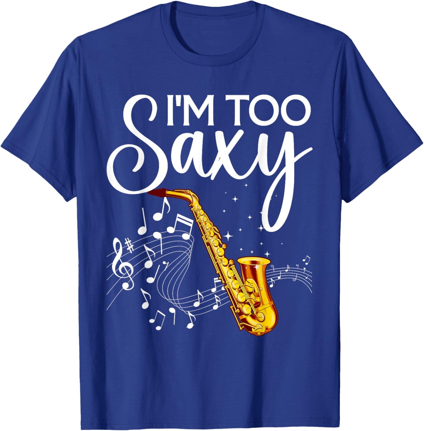Cool Saxophone Women Music Lovers Jazz Musician Bass T-Shirt - T-Shirt | Royal