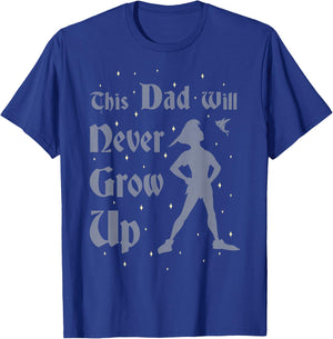 Disney Peter Pan This Dad Will Never Grow Up Graphic T-Shirt - T-Shirt | Royal