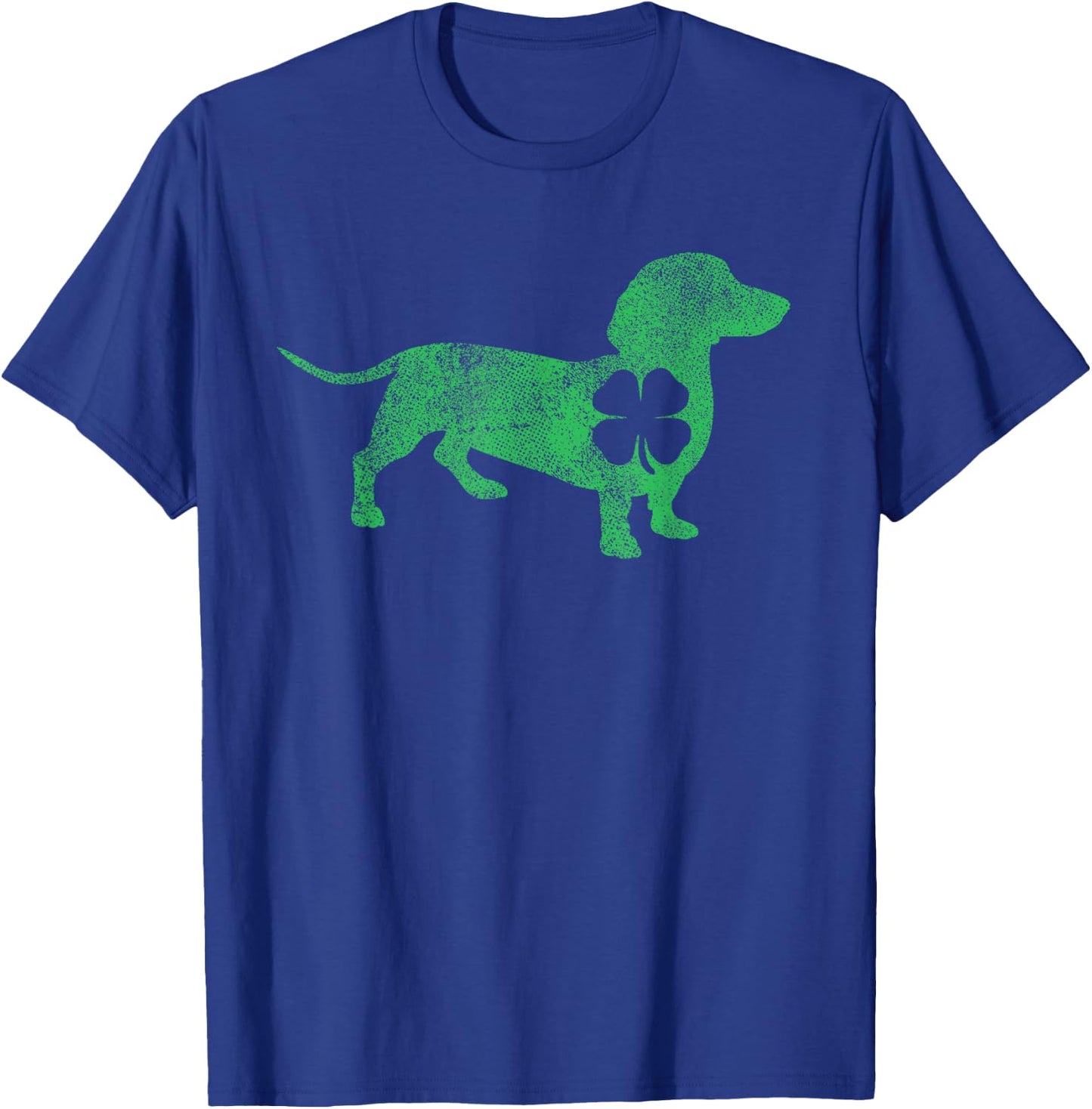 St. Patrick's Day Dog Dachshund Irish Ireland Shamrock Green Men Women Kids T-Shirt - T-Shirt | Royal