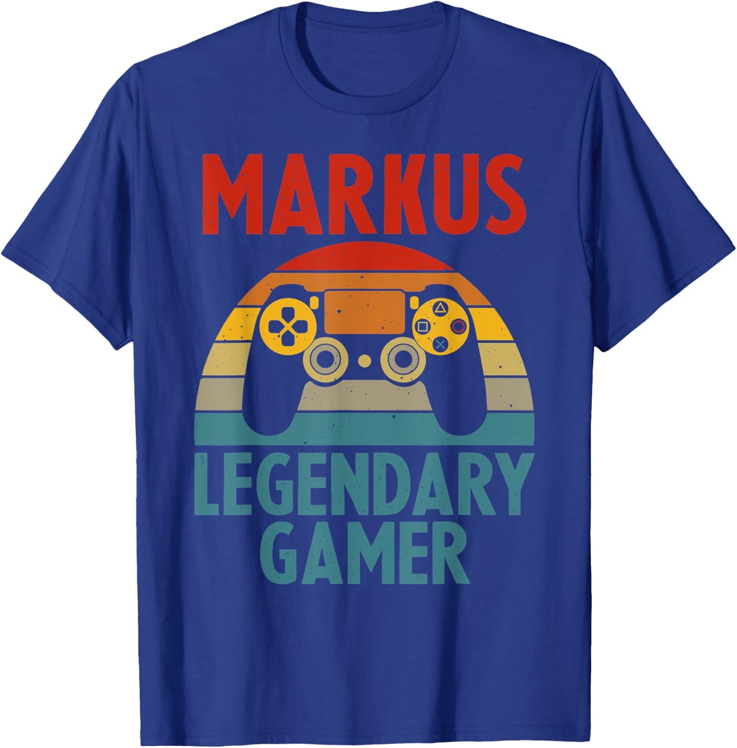 MARKUS Gift Name Personalized Funny Gaming Geek Birthday T-Shirt - T-Shirt | Royal