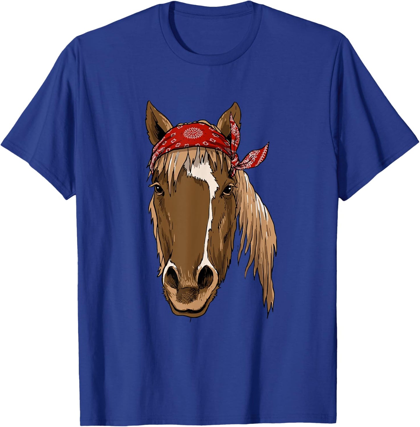 Horse Bandana Shirt for Horseback Riding Horse Lover T-Shirt - T-Shirt | Royal