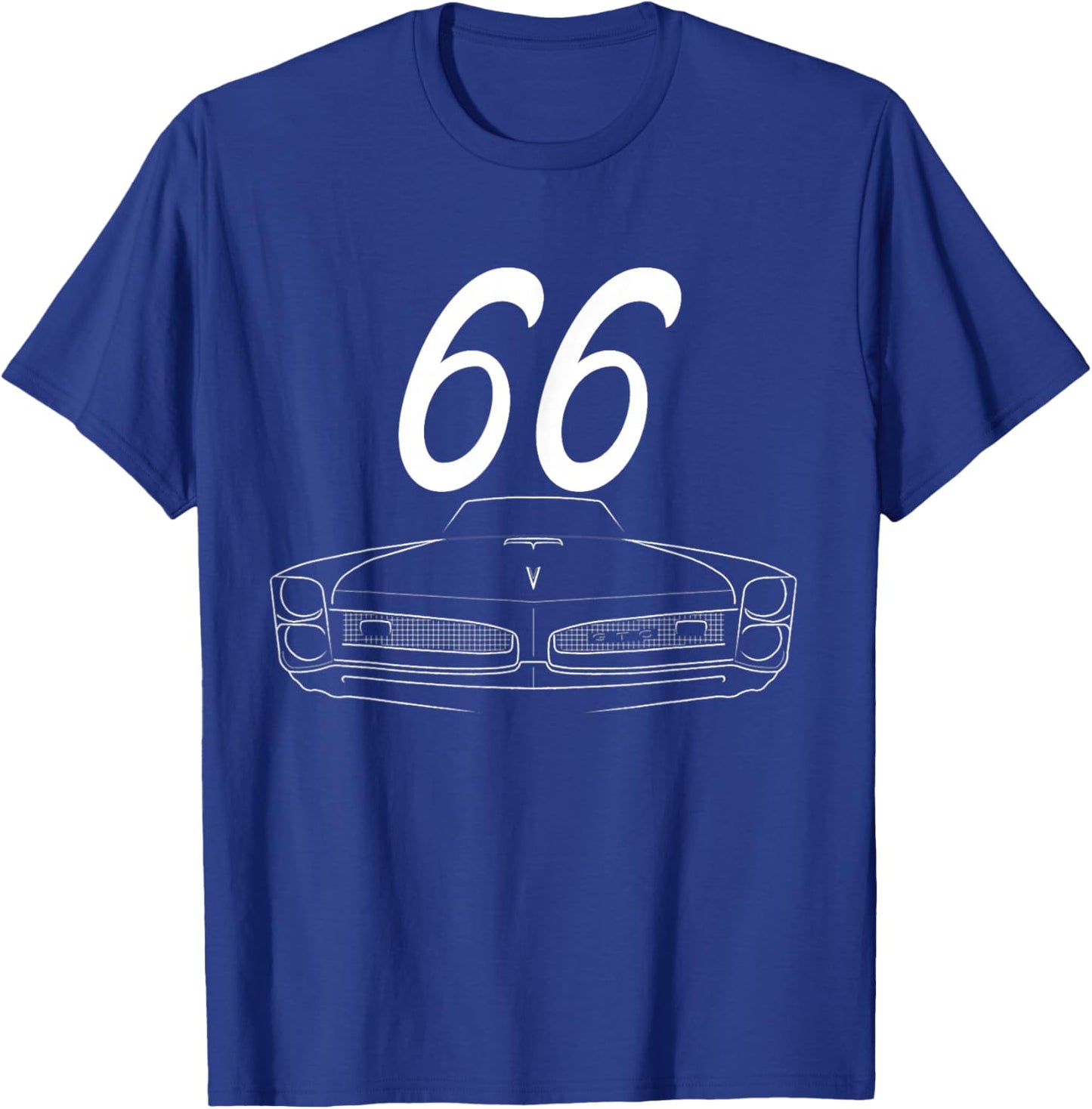 1966 66 GTO Classic Car Old School Muscle Yellow Car T-Shirt - T-Shirt | Royal