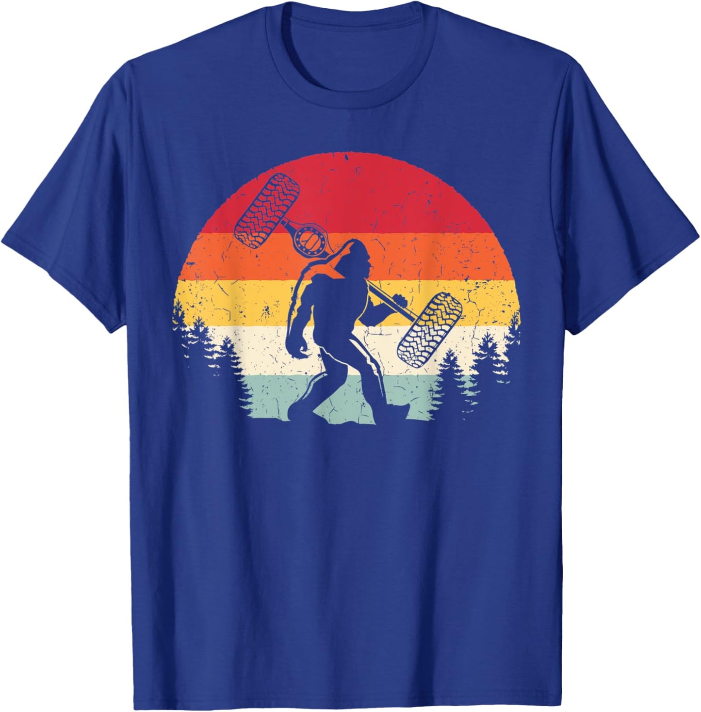 Bigfoot Off-Road 4x4 Car Funny Sasquatch Off Roading Vintage T-Shirt - T-Shirt | Royal