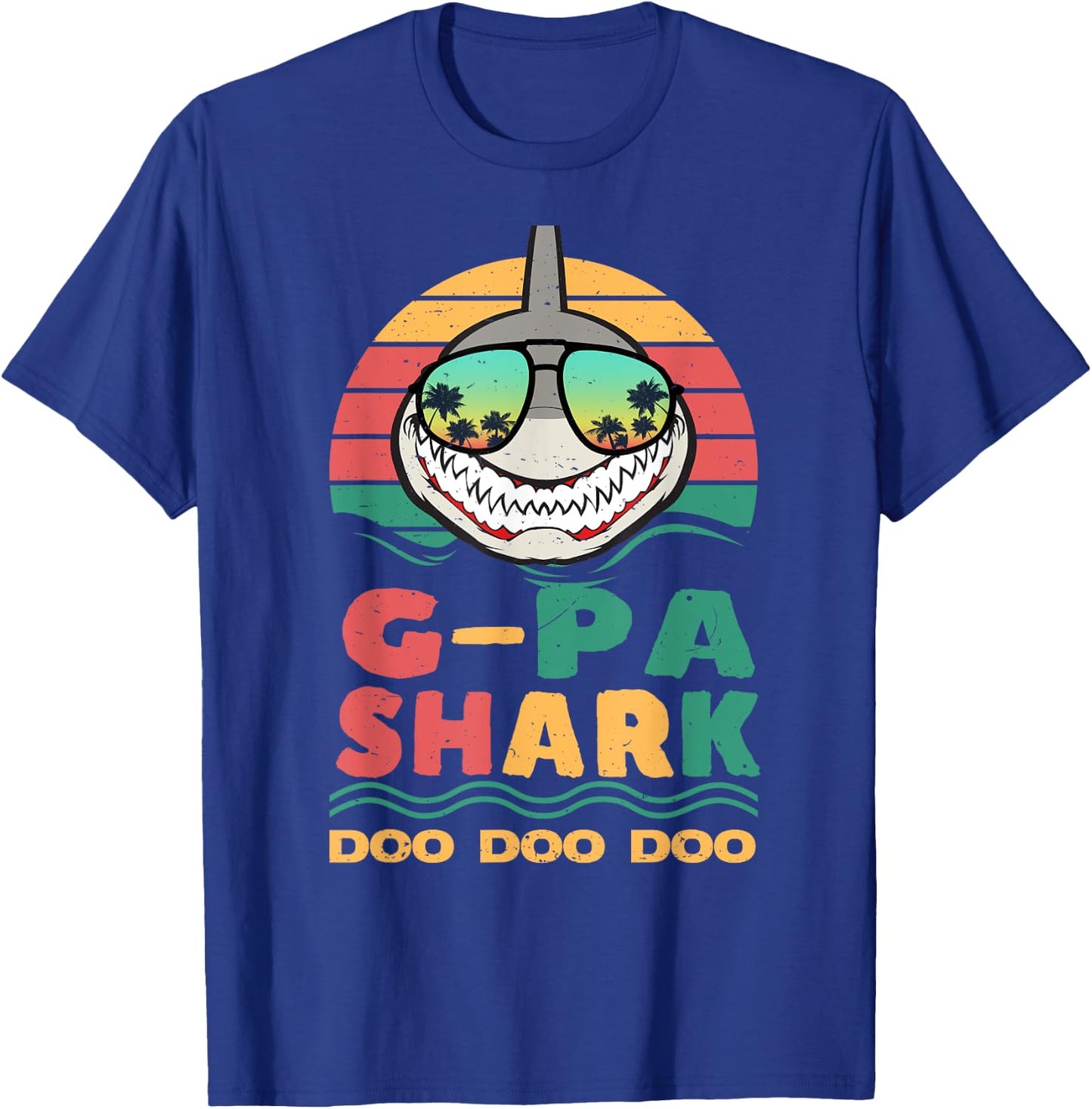 G-pa Shark Father's Day Papa Dad Grandpa Men Gift T-Shirt - T-Shirt | Royal