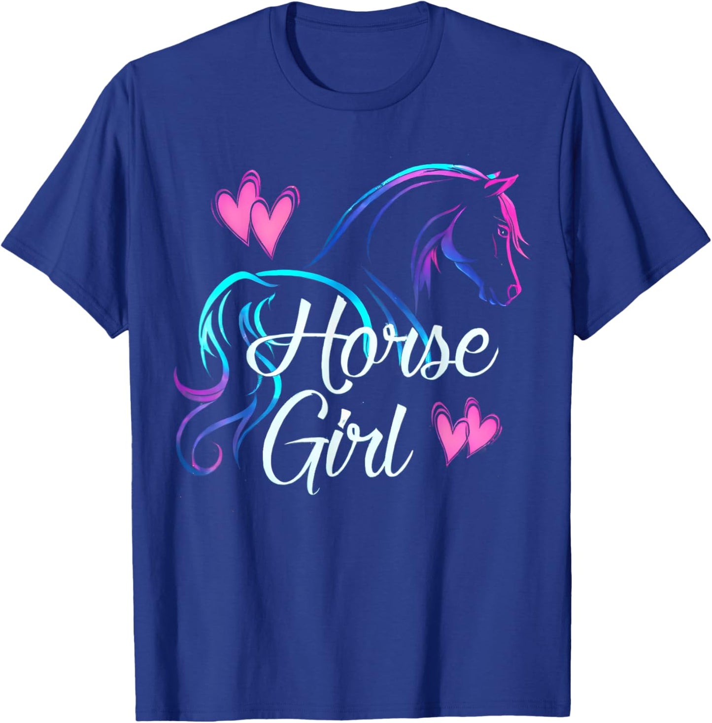 Horse Girl Riding Horse Girl Love Riding Fun for Kids and Women T-Shirt - T-Shirt | Royal