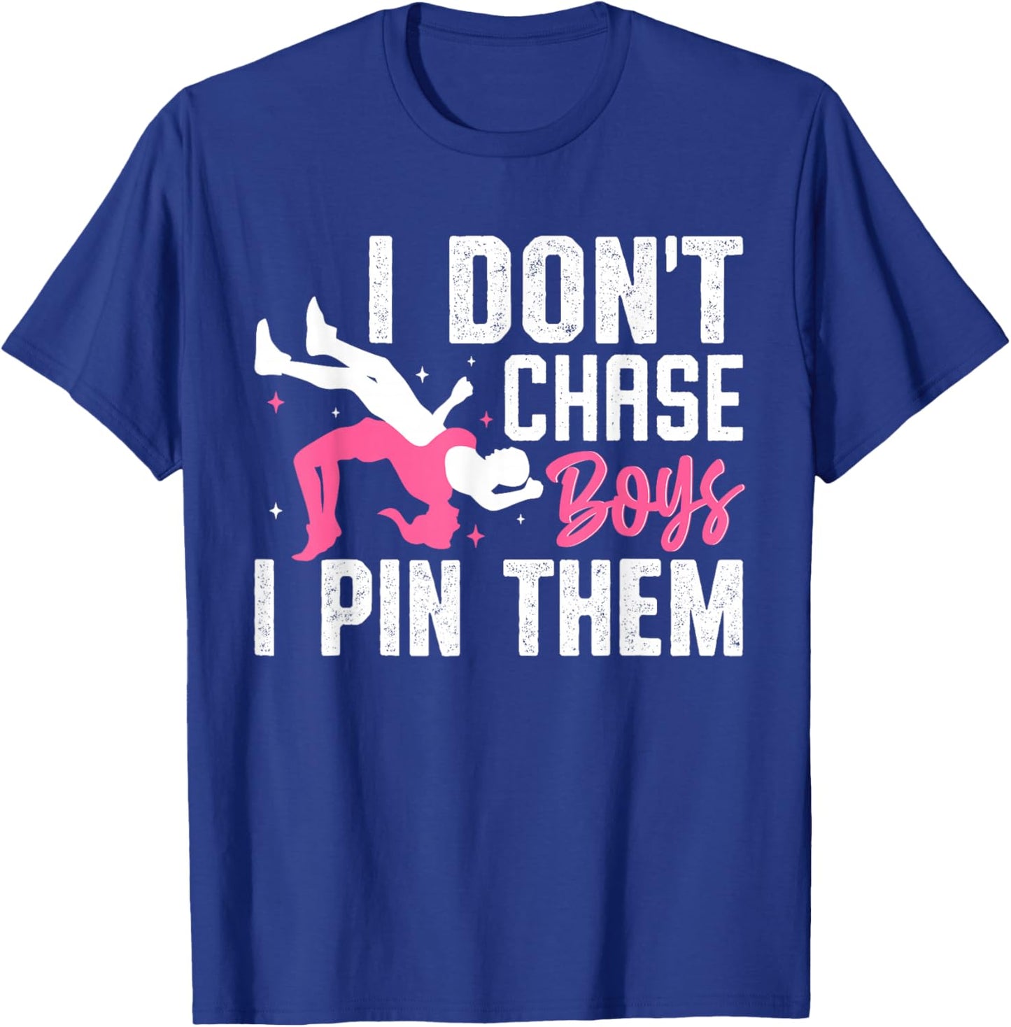 Wrestling Shirt Women Girls Funny Wrestler Mom Wrestle T-Shirt - T-Shirt | Royal