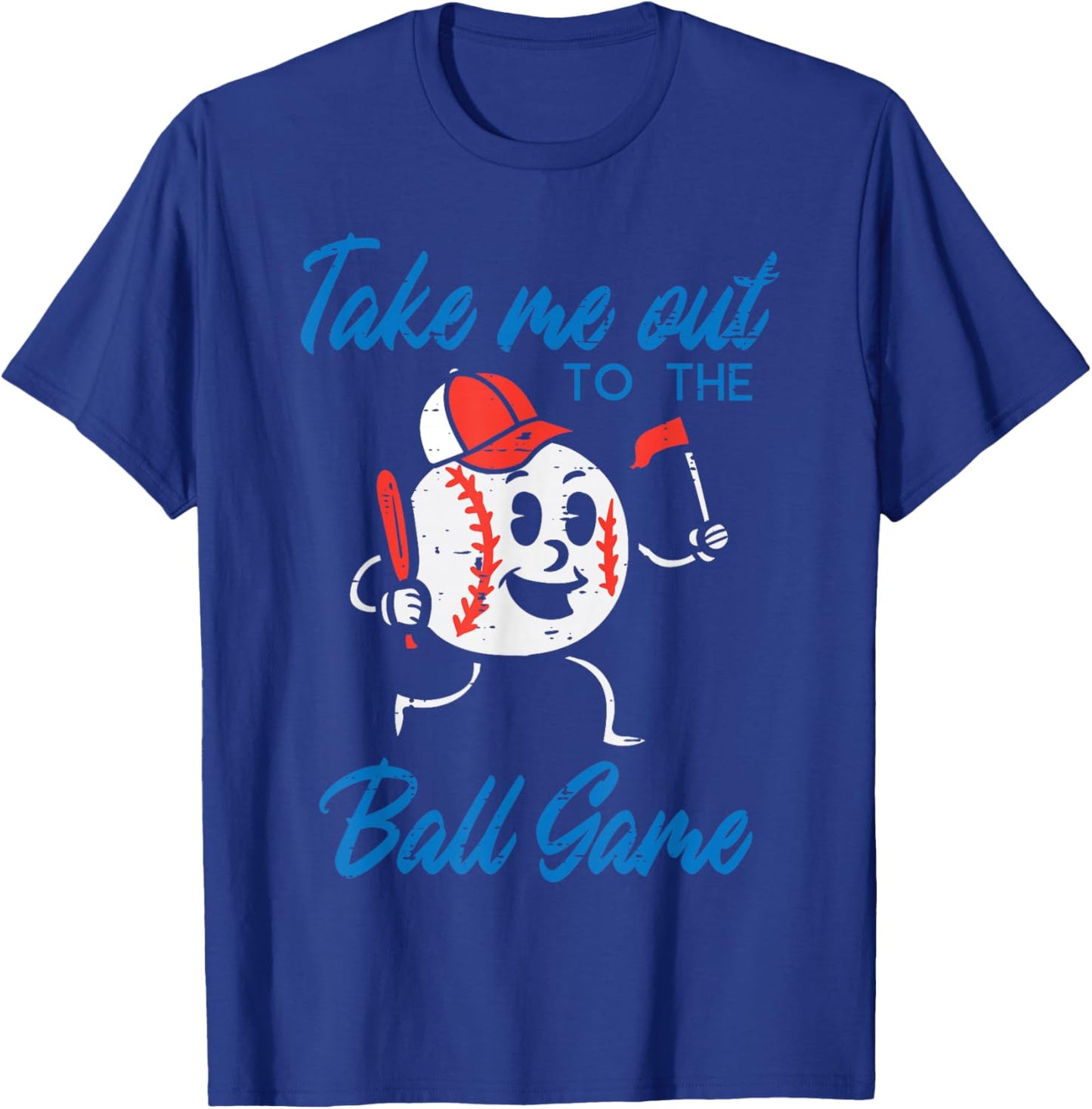 Take Me Out To The Ball Game Baseball Men Women Boys Kids T-Shirt - T-Shirt | Royal