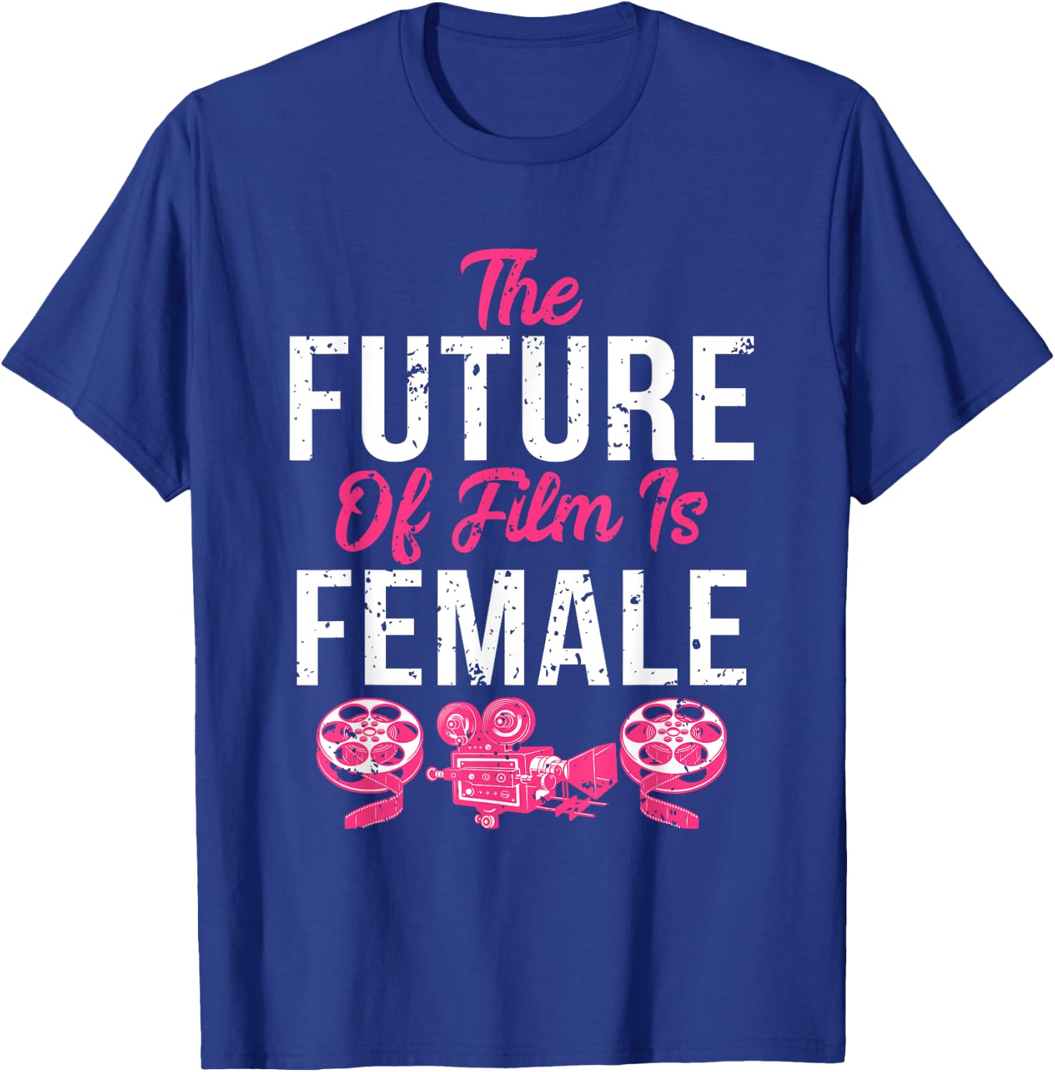 Funny Retro Vintage Filmmaker Future of Film is Female T-Shirt - T-Shirt | Royal