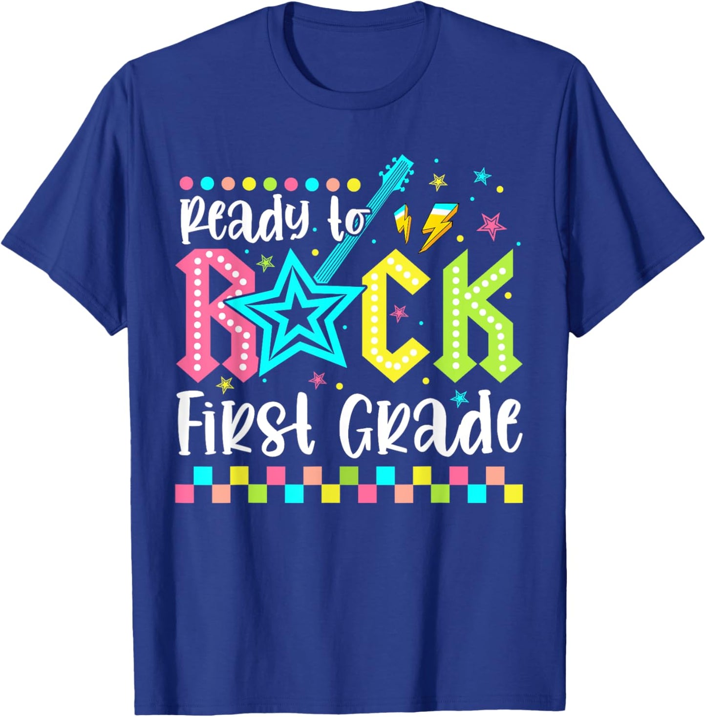 Ready To Rock First Grade Back To School 1st Grade Boys Kids T-Shirt - T-Shirt | Royal