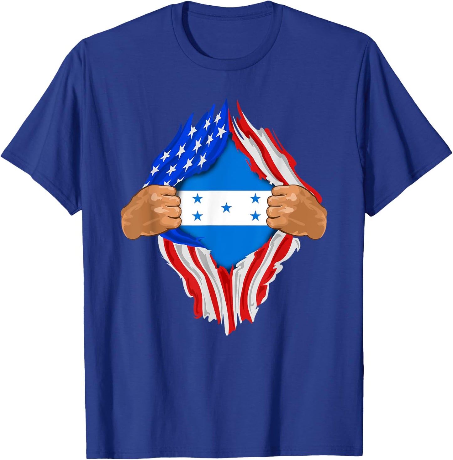 Honduran Blood Inside Me | Honduras Flag Gift T-Shirt - T-Shirt | Royal