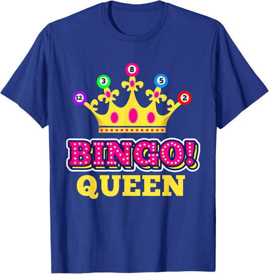 Bingo Queen Bingo Player T-Shirt - T-Shirt | Royal