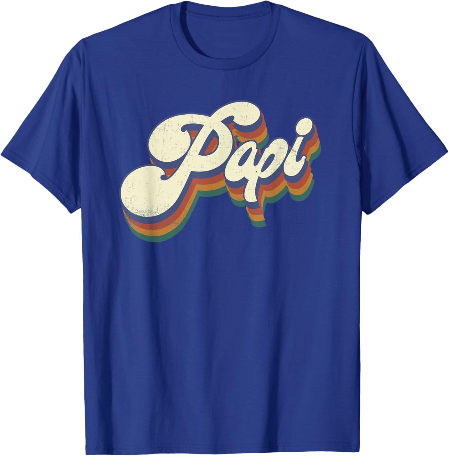 Papi Gifts Retro Vintage Father's Day Papi T-Shirt - T-Shirt | Royal