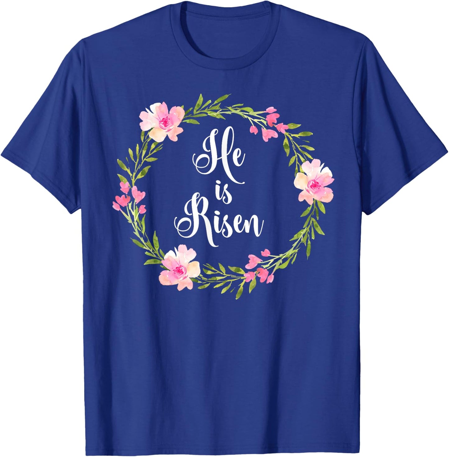 Inspirational He Is Risen . Faith . T-Shirt - T-Shirt | Royal