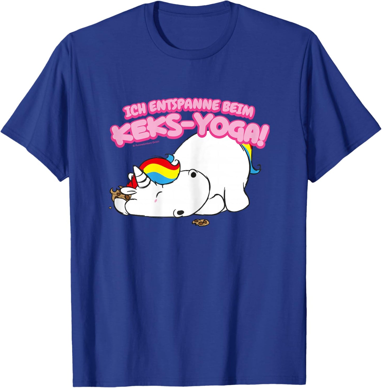 Pummeleinhorn - Ich Enstpanne Beim Keks-Yoga FUN T-Shirt - T-Shirt | Royal