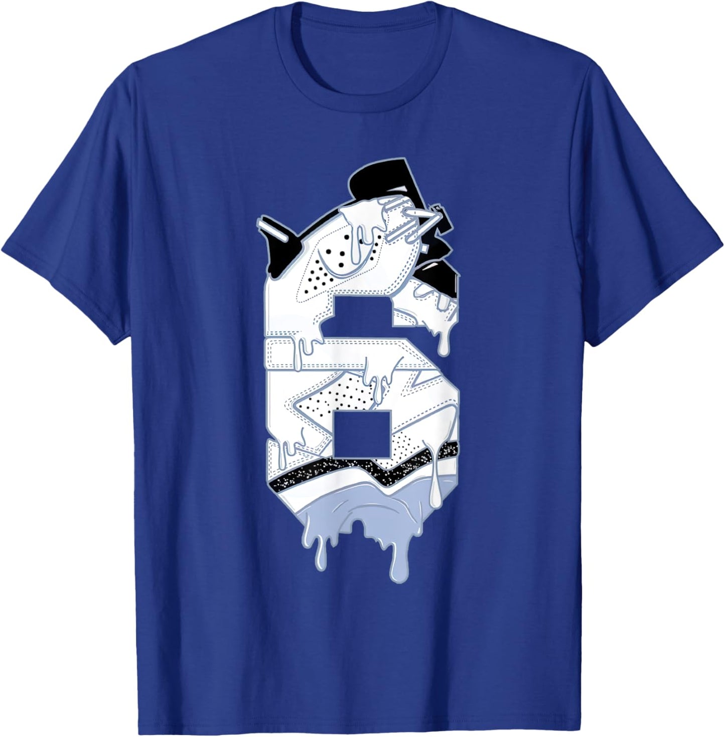 Number 6 Reverse Black White 6s Matching Women T-Shirt - T-Shirt | Royal