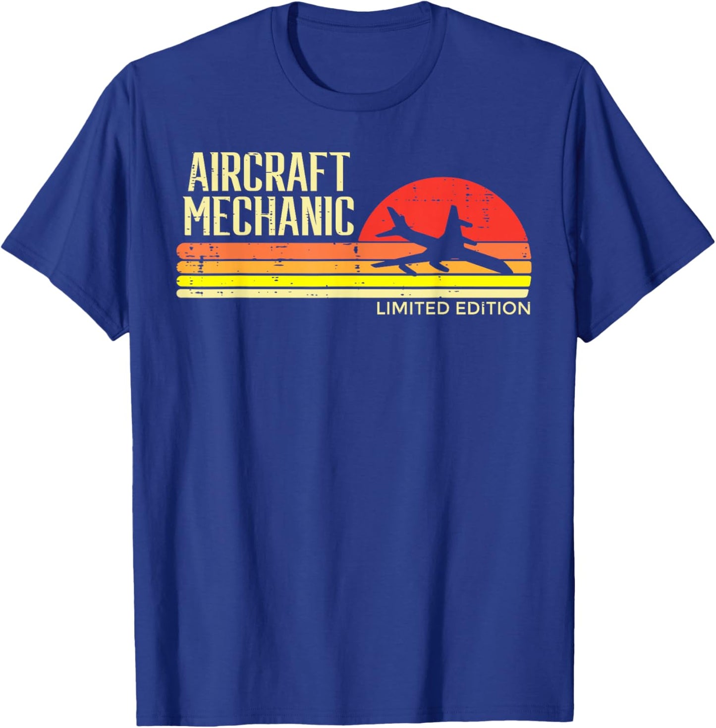 Aircraft Mechanic Limited Edition Retro Aviation Men Women T-Shirt - T-Shirt | Royal