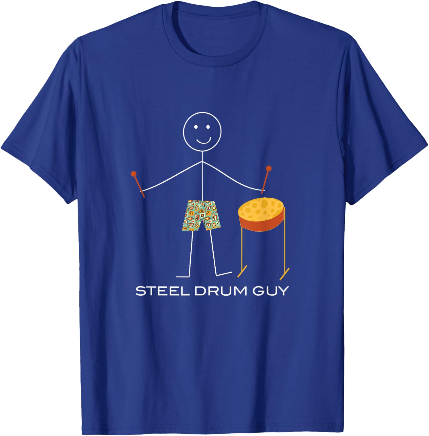 Funny Steel Drum Guy, Boy Steel Pan Player T-Shirt - T-Shirt | Royal