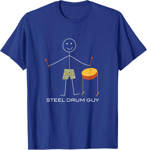 Funny Steel Drum Guy, Boy Steel Pan Player T-Shirt - T-Shirt | Royal